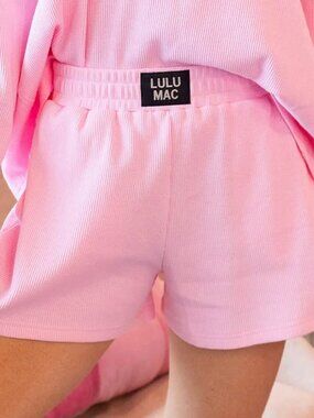 Lulu Mac Waffle shorts Pink